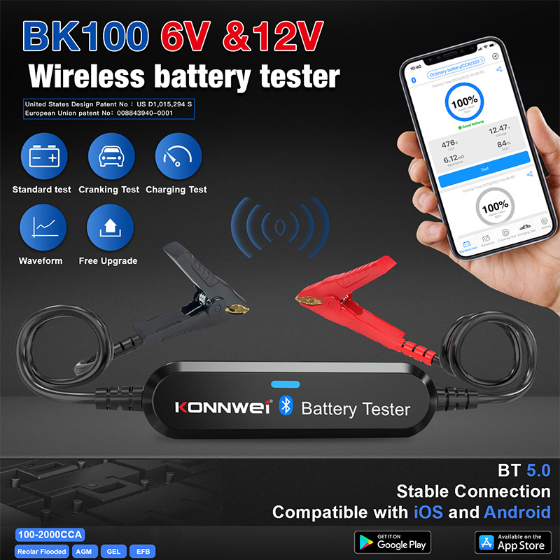 Battery Monitor Coulometer - Tester akumulatorów samochodowych KONNWEI BK200 BK100