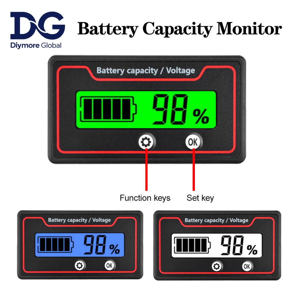 Battery Monitor Coulometer - Wskaźnik poziomu napięcia akumulatora samochodowego 12V