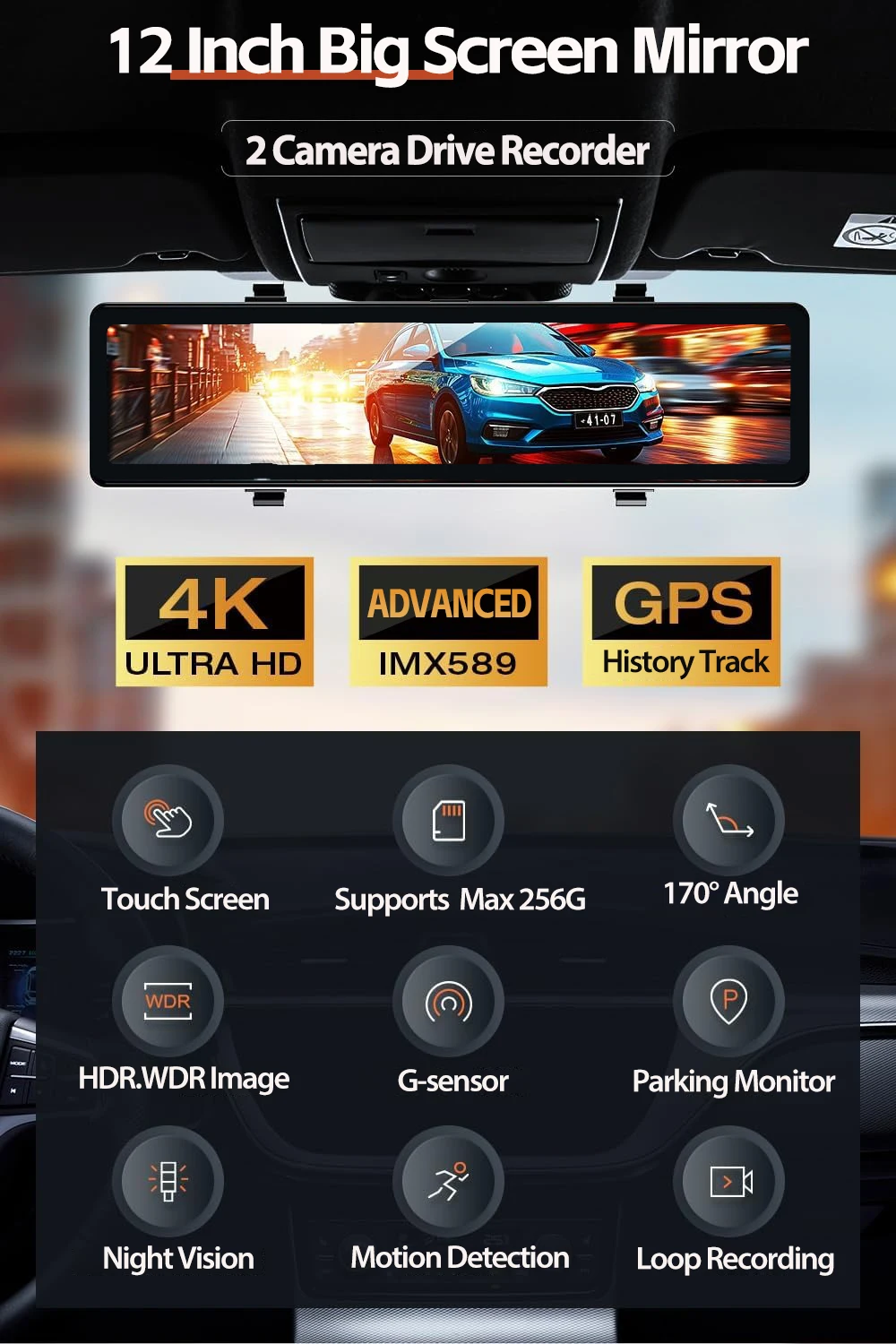 Kamera samochodowa z lusterkie – Battery Monitor Coulometer recenzja i cena