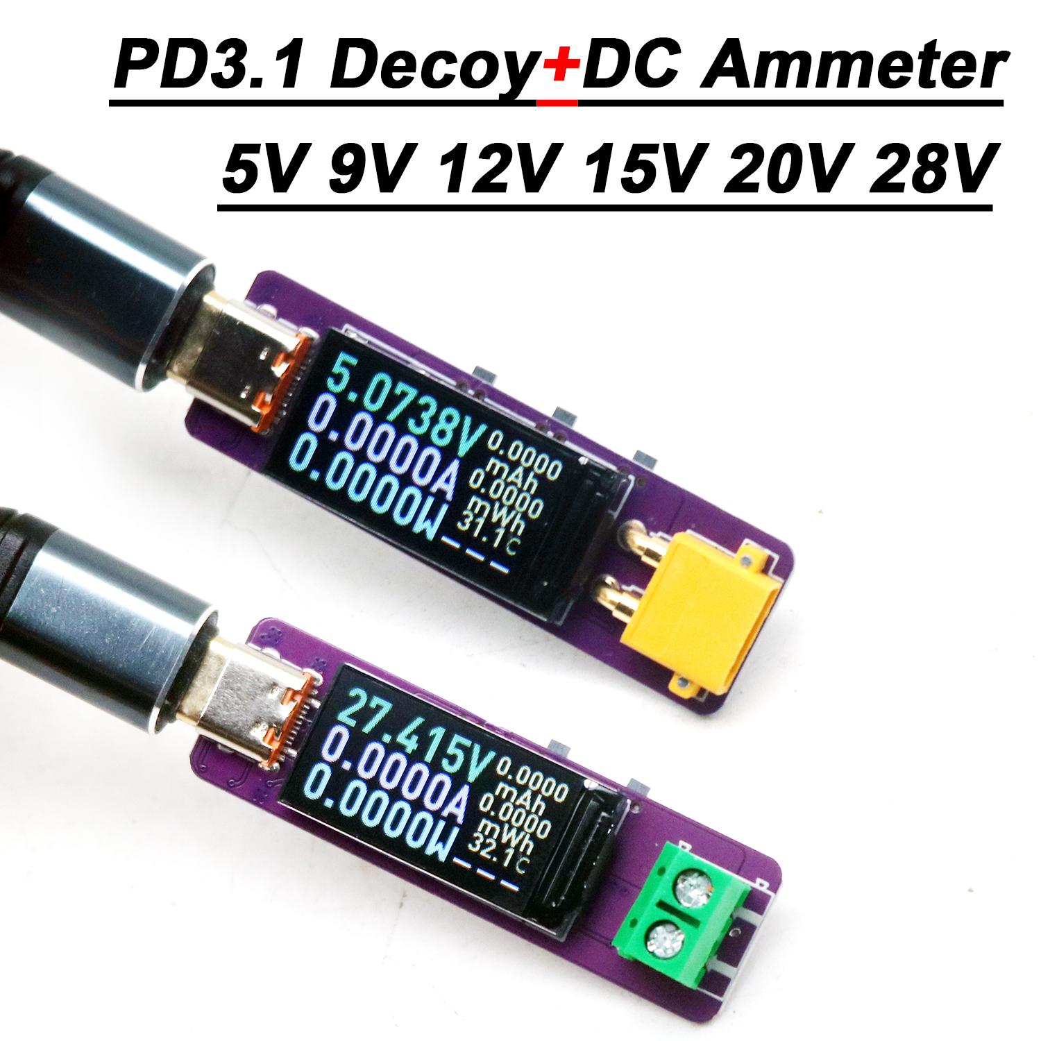 2in1 PD3.1 Decoy DC Voltmeter  – Battery Monitor Coulometer recenzja i cena